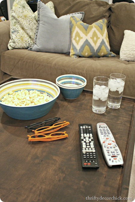 DIY wood tray entertaining