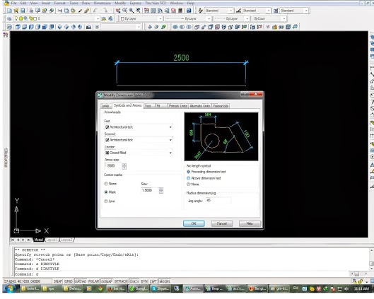 ghi kích thước tỷ lệ trong autocad