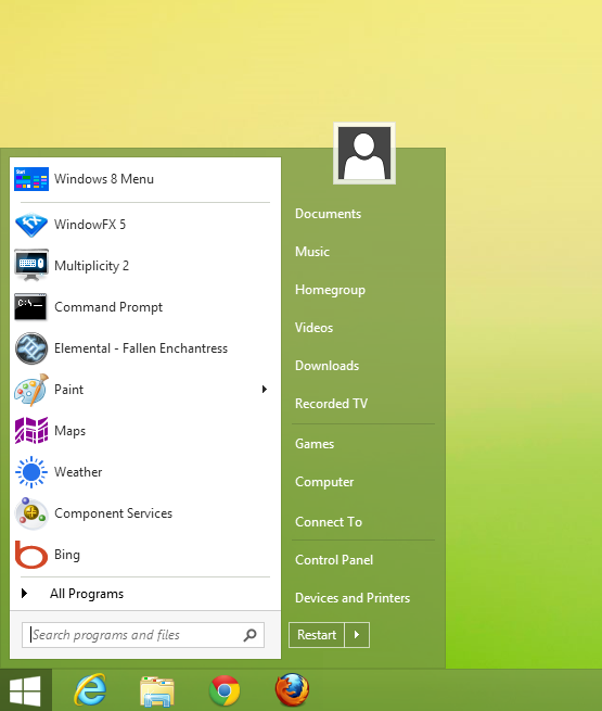 Download Windows 8 Start Menu Button