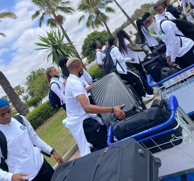 2022 WAFCON: Super Falcons arrive Morocco, Set for Title Defence - Photos