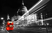 London bus black and white photography with color (london bus black and white photography with color )