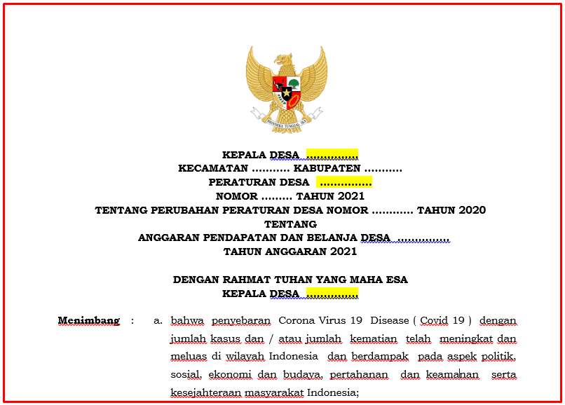 UPDATE, PERMENDAGRI 36 tahun 2020 dan Contoh SK Kepala