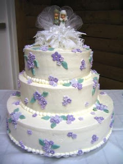 Exotic 3 Tier Buttercream Wedding Cake