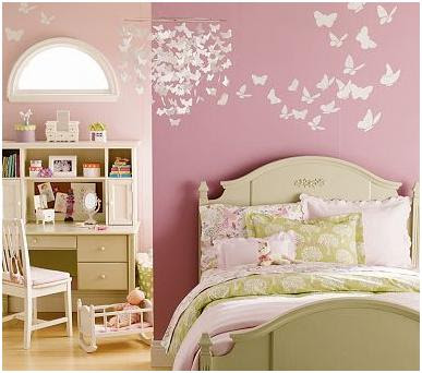 Ideas  Girls Bedroom on For Bedrooms   Ideas To Decorate A Girls Bedroom With Butterflies