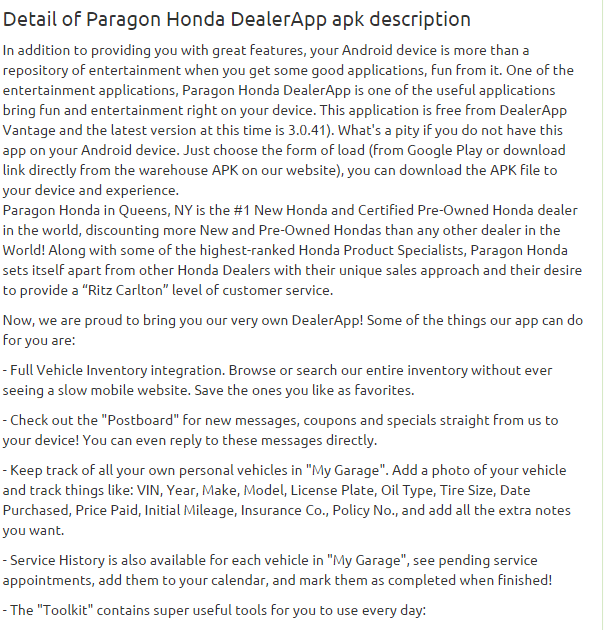 Paragon Honda DealerApp 3.0.41 apk