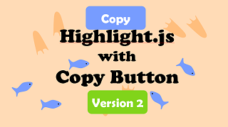 highlight.js with copy button version 2