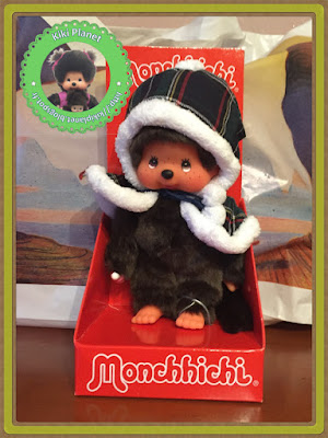 monchhichi cape vert écossais fourrure 84875 kiki nouveau