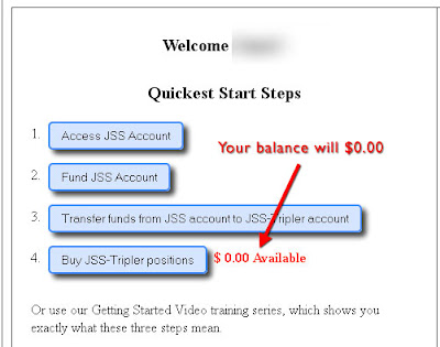 18. Your JSS Tripler balance will $0.00 after first buy 