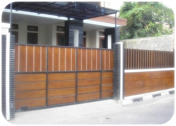  Contoh  model pagar  kayu  minimalis  modern