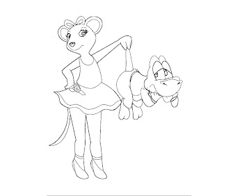 Angelina Ballerina Coloring Pages