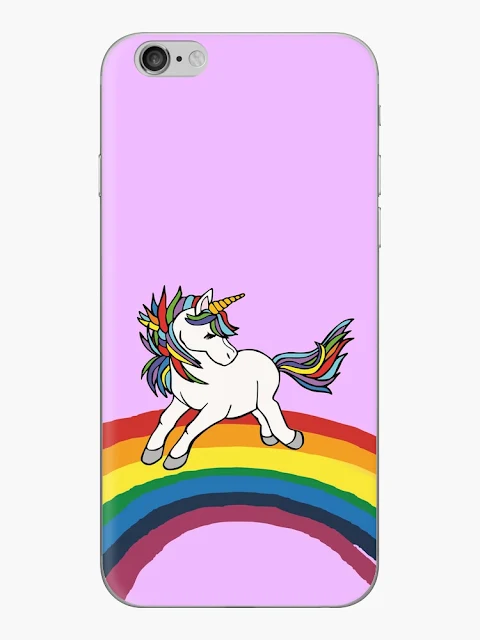 Childish unicorn phone covers and skins.