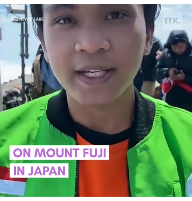 Gojek antar Pesanan ke Gunung Fuji Jepang
