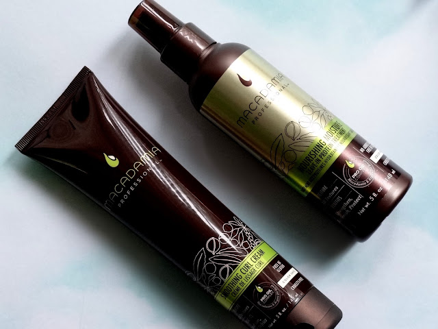 Macadamia Professional Nourishing Moisture Leave In Protien Spray & Smoothing Curl Cream