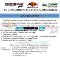 Karir Surabaya di PT. Asiasejahtera Perdana Pharmaceutical Januari 2020