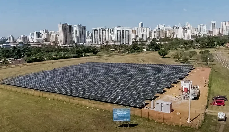 Painéis solares. Parque Aguas Claras - Foto: Divulgação / Sema