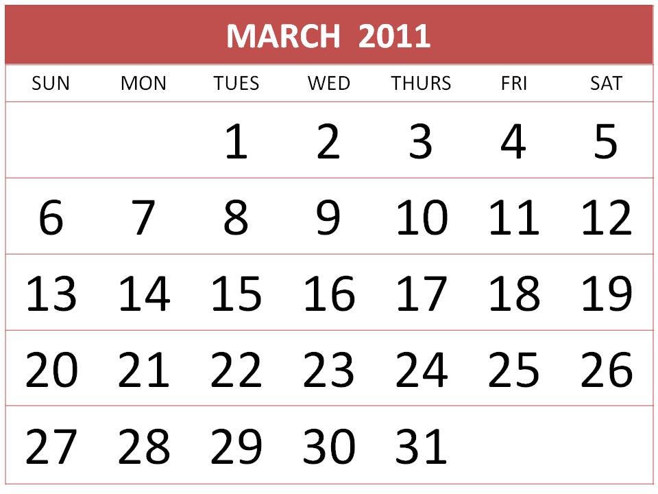 2011 calendars printable. march 2011 calendar printable