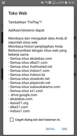 cara instal ekstensi chrome di android