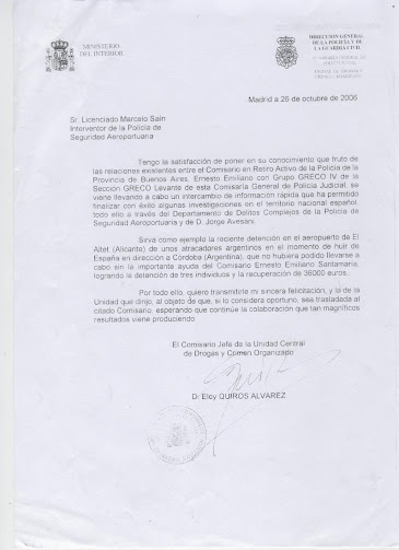 DIRECTOR INTERNACIONAL PROCEDIMIENTOS POLICIALES: CARTA 