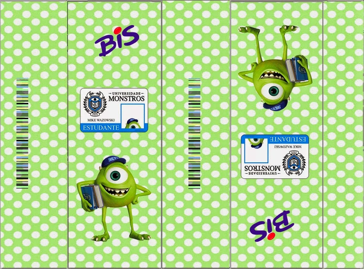 Monster University Party: Free Printable Candy Bar Labels.