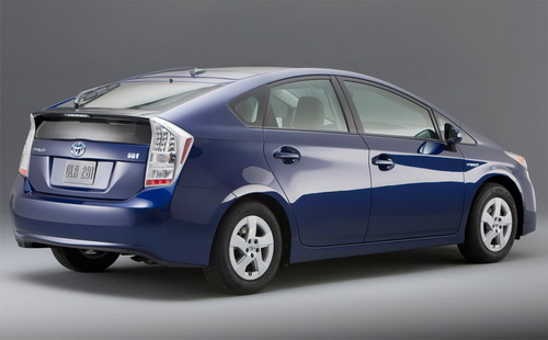 Toyota Prius blue back view