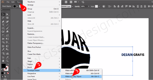 Cara Menggunakan Envelope Distort dan Blend di Adobe Ilustrator