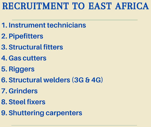 Recruitment to East Africa