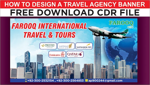 Download CDR File of Travel Agency Banner