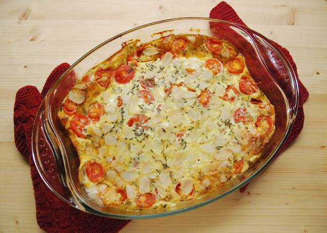 Clafoutis tomates-chèvre