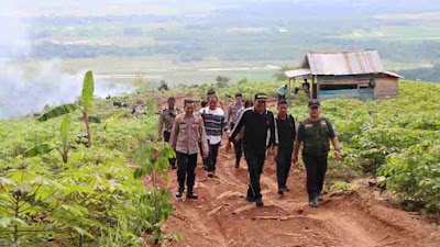 Kapolres Laksanakan Peninjauan Rencana Lahan Ketahanan Pangan Polres Pekalongan