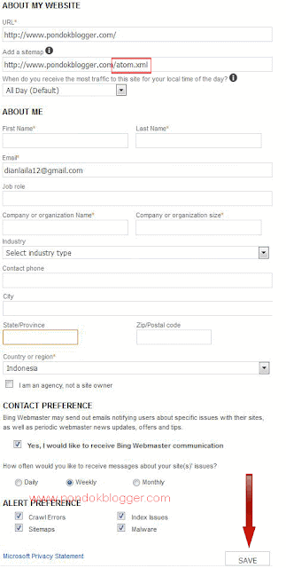 Cara Mendaftarkan BLOG ke BING WEBMASTER TOOL