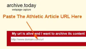 free The Athletic With Archive.Today