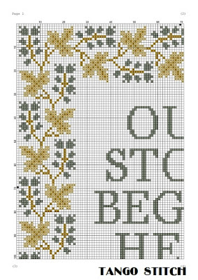 Our story begins here romantic Valentines cross stitch pattern