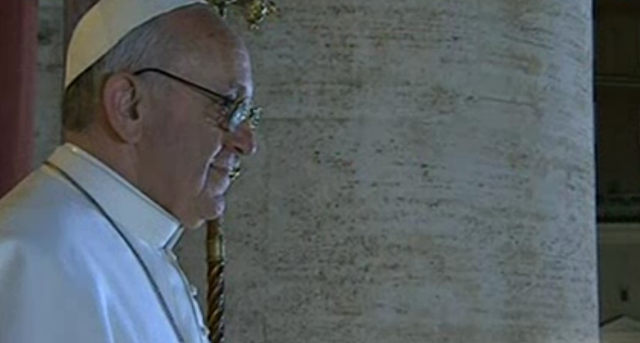 Bergoglio new Pope Francis on balcony profile