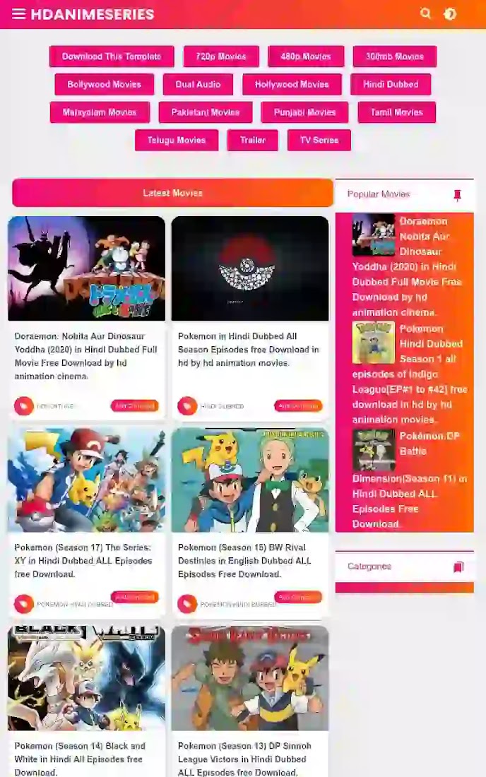 Gridly-Tabbed-Widget Version Blogger Template Free Download-Best For Movies,Anime and Apps Website-Premium For Free.