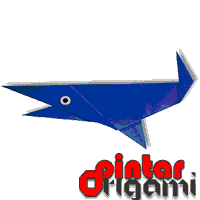 Cara Membuat Origami Ikan Hiu