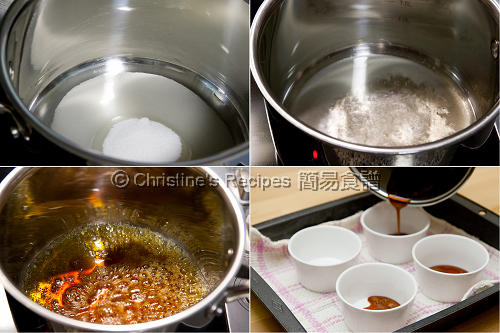 焦糖布甸製作圖 Preparing Caramel