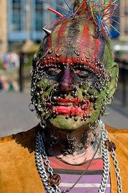 Body Piercing Full Face Style on Man