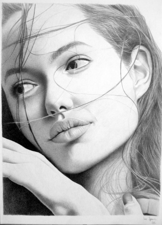 Most Beautiful Drawing of Angelina Jolie