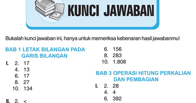 Kumpulan Soal Matematika: Kunci Jawaban Soal Matematika Kelas 3