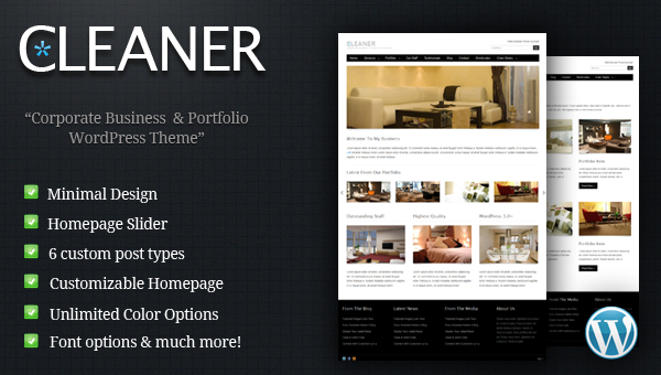 Cleaner - Business Wordpress Theme Free Download by MojoThemes.