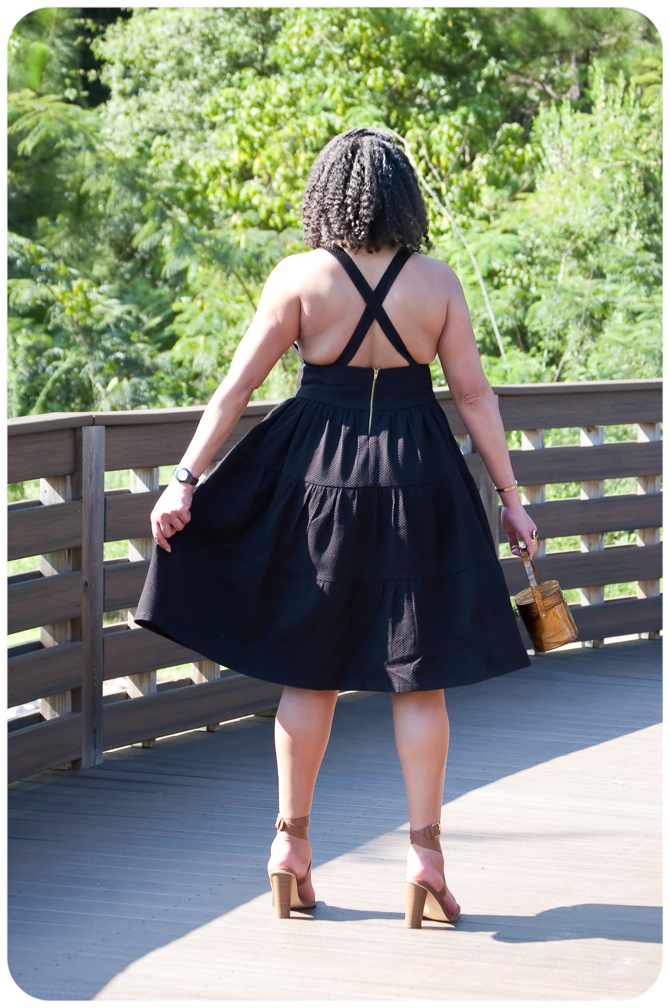 Black Tiered Crossback Sundress - Erica Bunker DIY Style!