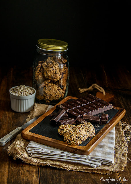 Galletas de avena y chocolate