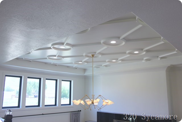 geometric ceiling pattern