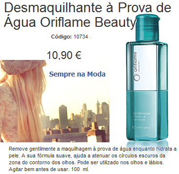 Testado o Desmaquilhante para maquilhagem à prova de água da Oriflame