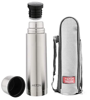 Milton Plain Lid 1 Litres Thermosteel 24 Hours Hot and Cold Water Bottle