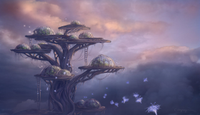 image: a Cathrine Langwagen piece in  Game Concepts & Illustrations / Buildings and Environments