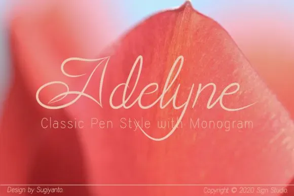 Adelyne Classic Pen Calligraphy Font