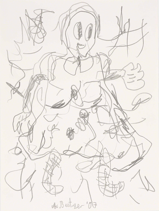 André Butzer untitled, 2007 Pencil on paper 32 × 24 cm