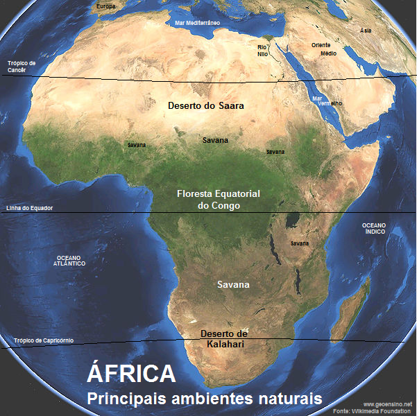 Uma volta pelo Mundo com Simone: Mapas África