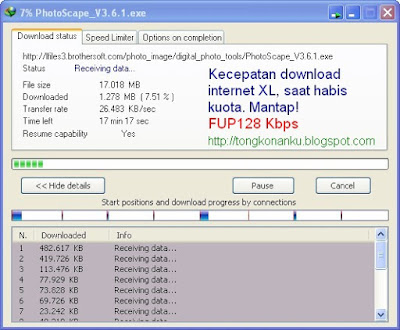 Kecepatan download internet XL saat habis kuota